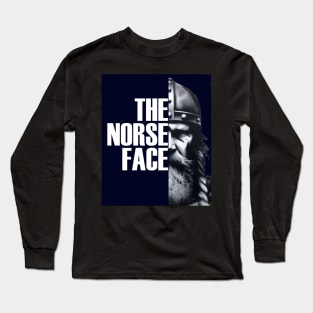 The Norse Face - Viking Warrior Face Long Sleeve T-Shirt